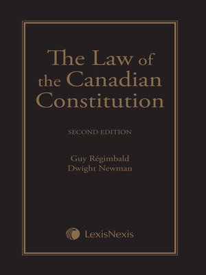 cover image of The Law of the Canadian Constitution